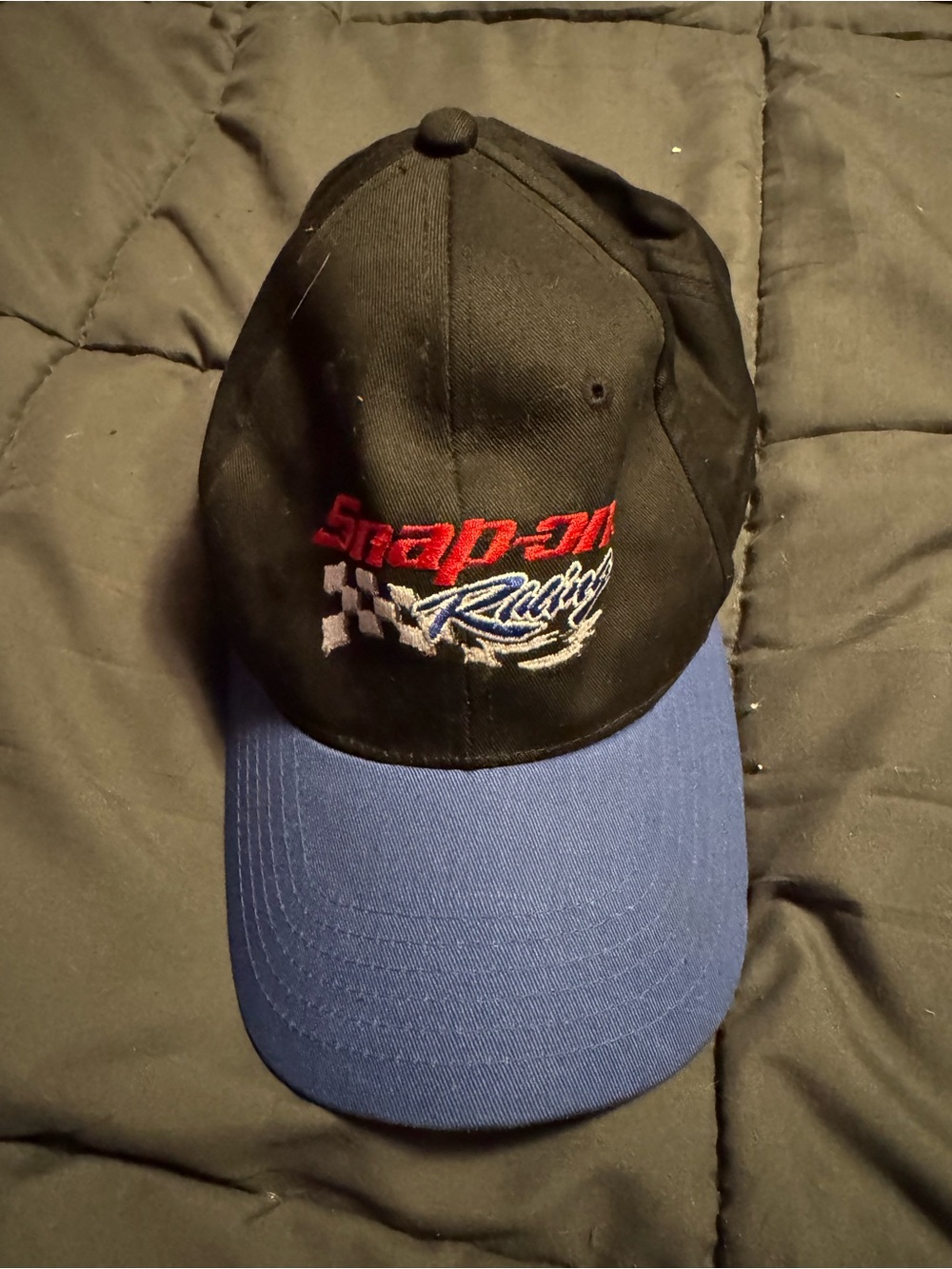 Snap-on Racing Cap in Black and Blue